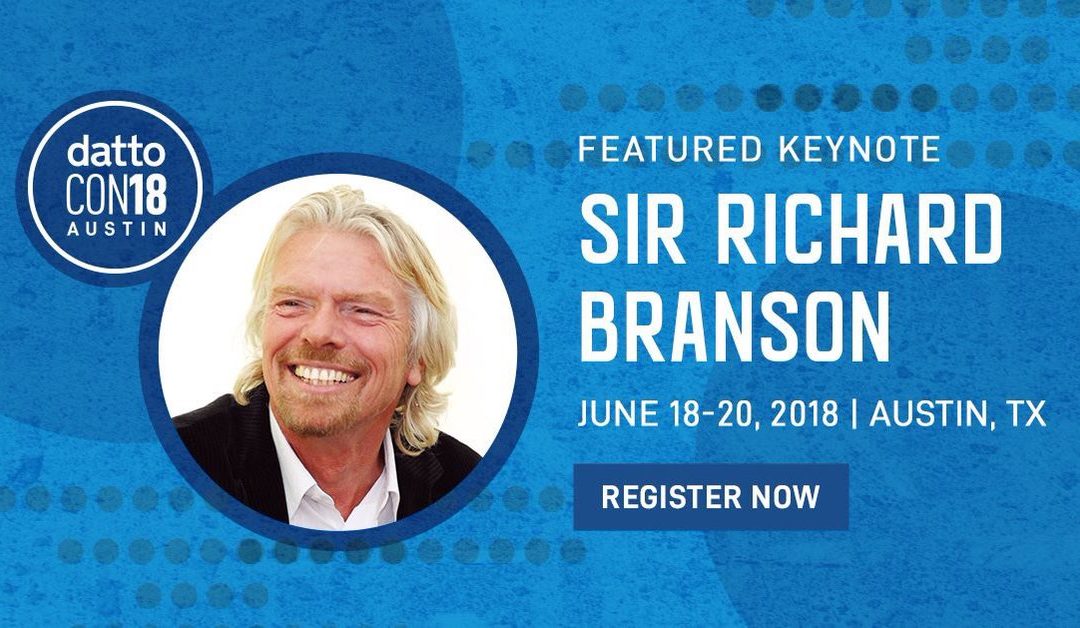 Sir Richard Branson prononcera la keynote à la DattoCon18