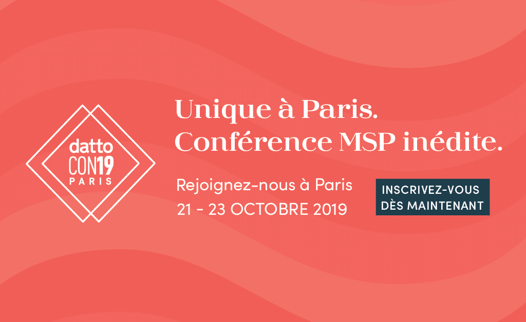 Profiter conference DattoCon Paris 2019