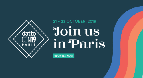 Plus grand événement européen pour les MSP : DattoCon Paris du 21 au 23 octobre 2019