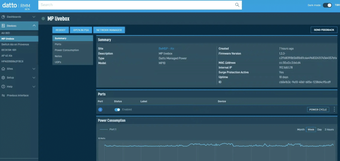 Datto RMM integration Networking 2019