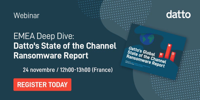 [Webinar] Statistiques sur les ransomwares en Europe avec Datto