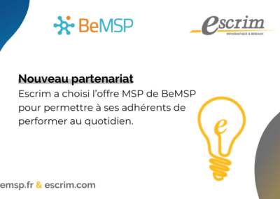 [Communiqué de presse] Escrim signe un partenariat avec BeMSP